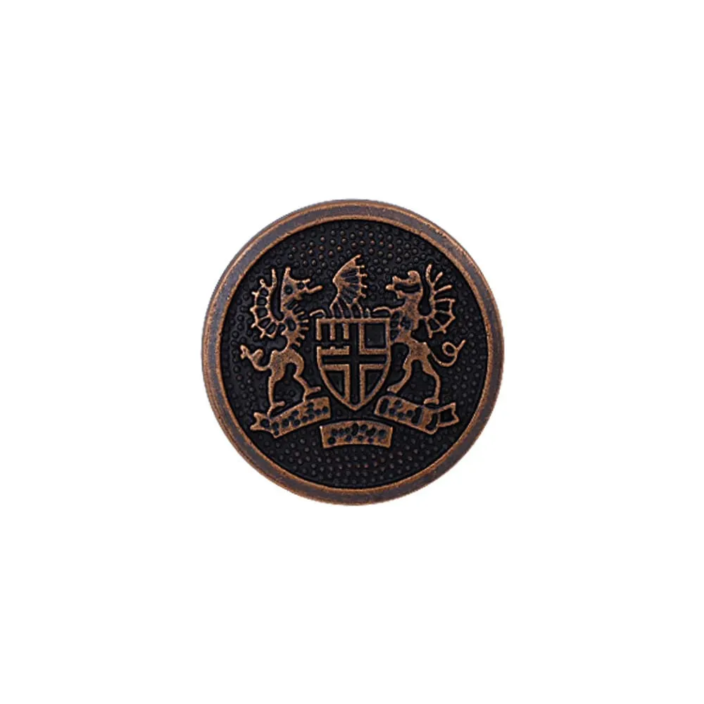 Antique Finish Royal Emblem Metal Buttons for Coat/Suit/Sherwani