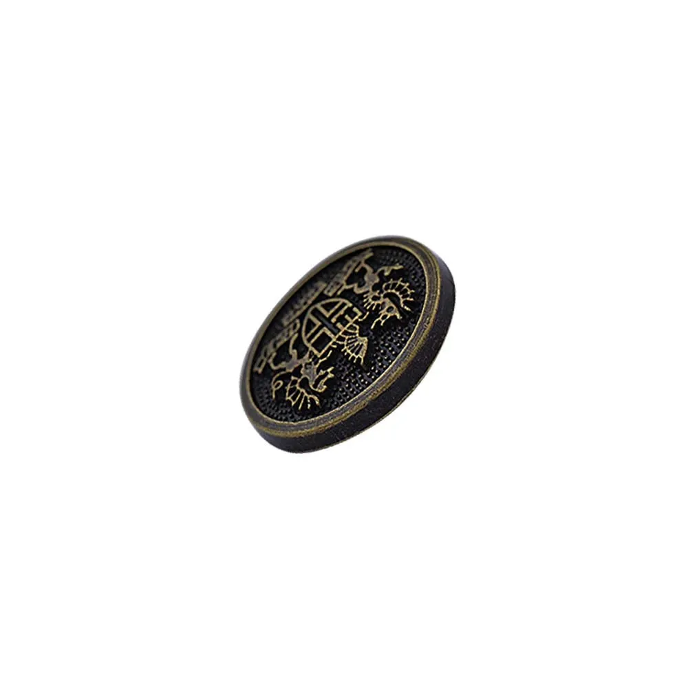Antique Finish Royal Emblem Metal Buttons for Coat/Suit/Sherwani