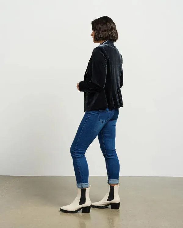 Ashton Blazer - Slate Vintage Velvet
