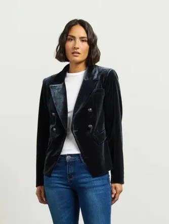 Ashton Blazer - Slate Vintage Velvet