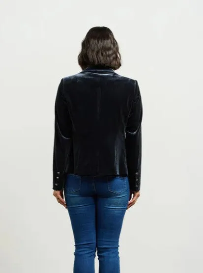 Ashton Blazer - Slate Vintage Velvet