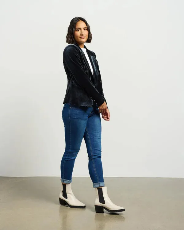 Ashton Blazer - Slate Vintage Velvet