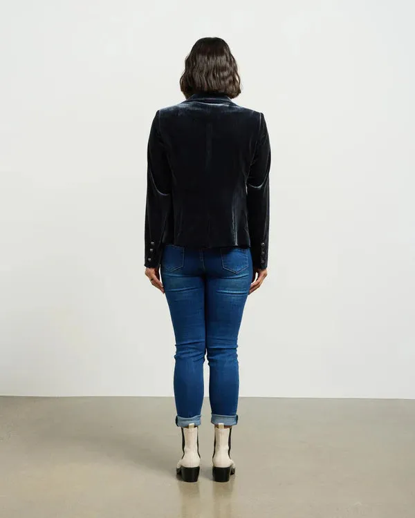 Ashton Blazer - Slate Vintage Velvet
