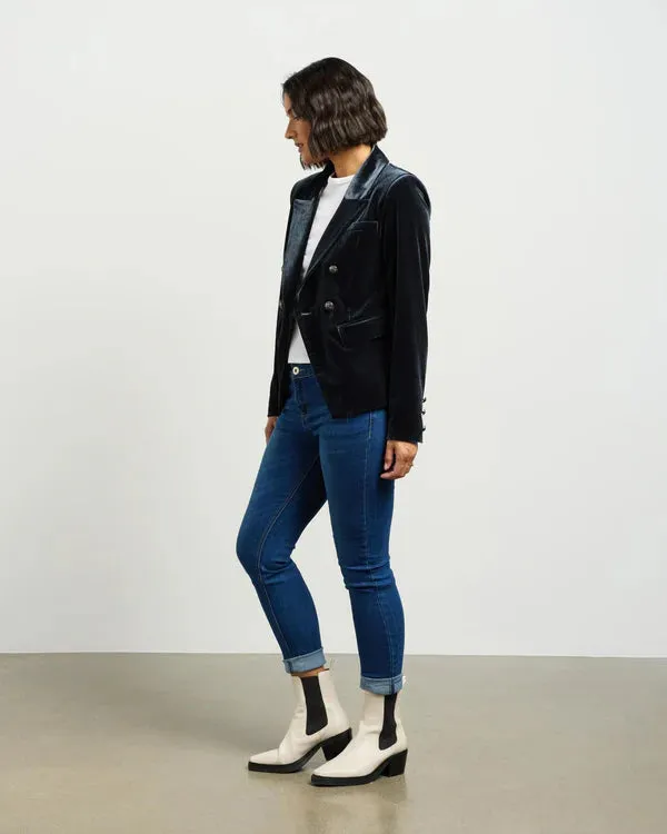 Ashton Blazer - Slate Vintage Velvet