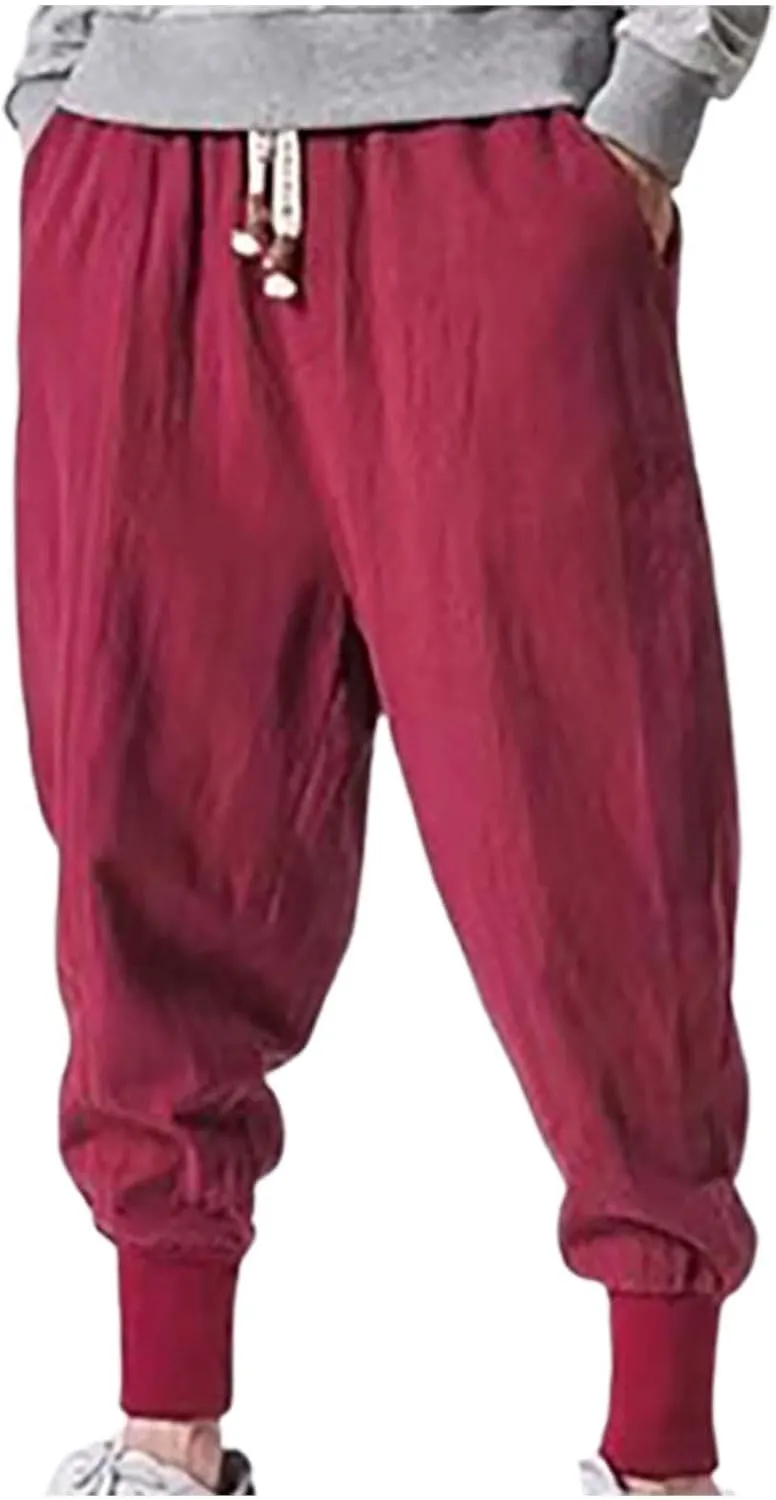 Big and Tall Cargo Pants for Men Sweatpants for Men Fit Combat Cargo Pants Elastic Waist Hiking Bottoms Jogging Pants