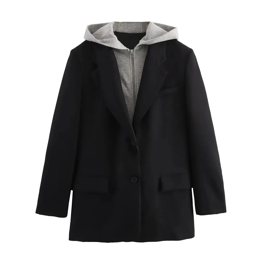 Blazer with Hooded Layer