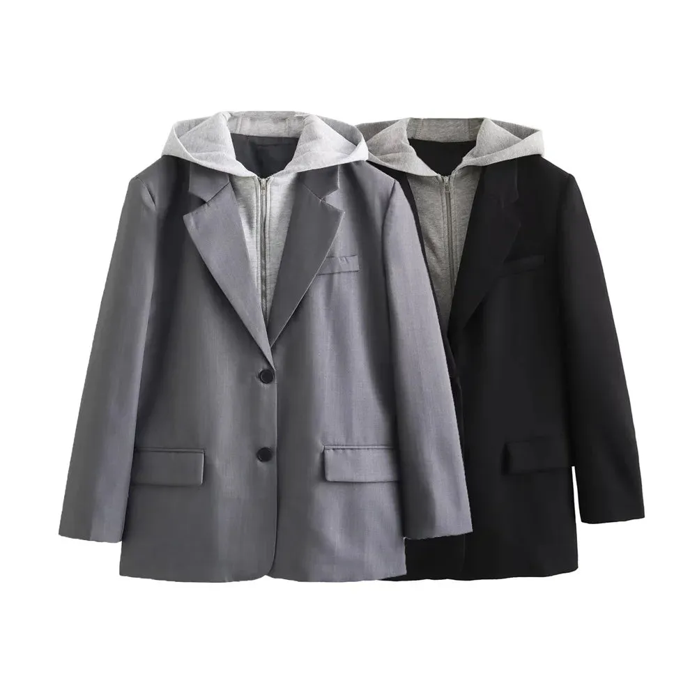 Blazer with Hooded Layer
