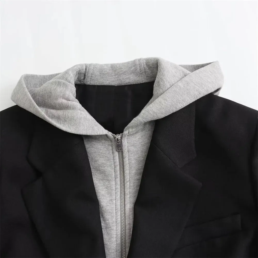 Blazer with Hooded Layer