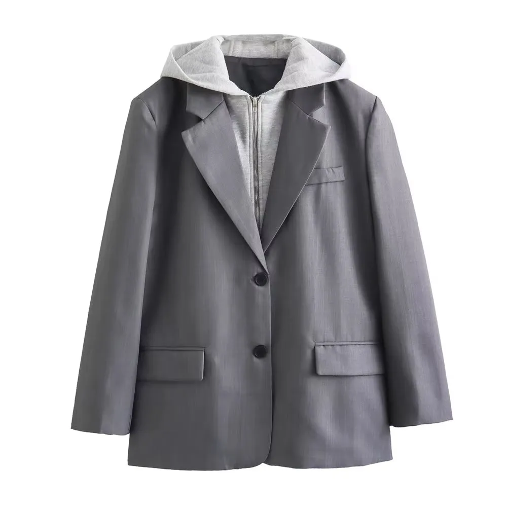 Blazer with Hooded Layer