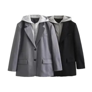 Blazer with Hooded Layer