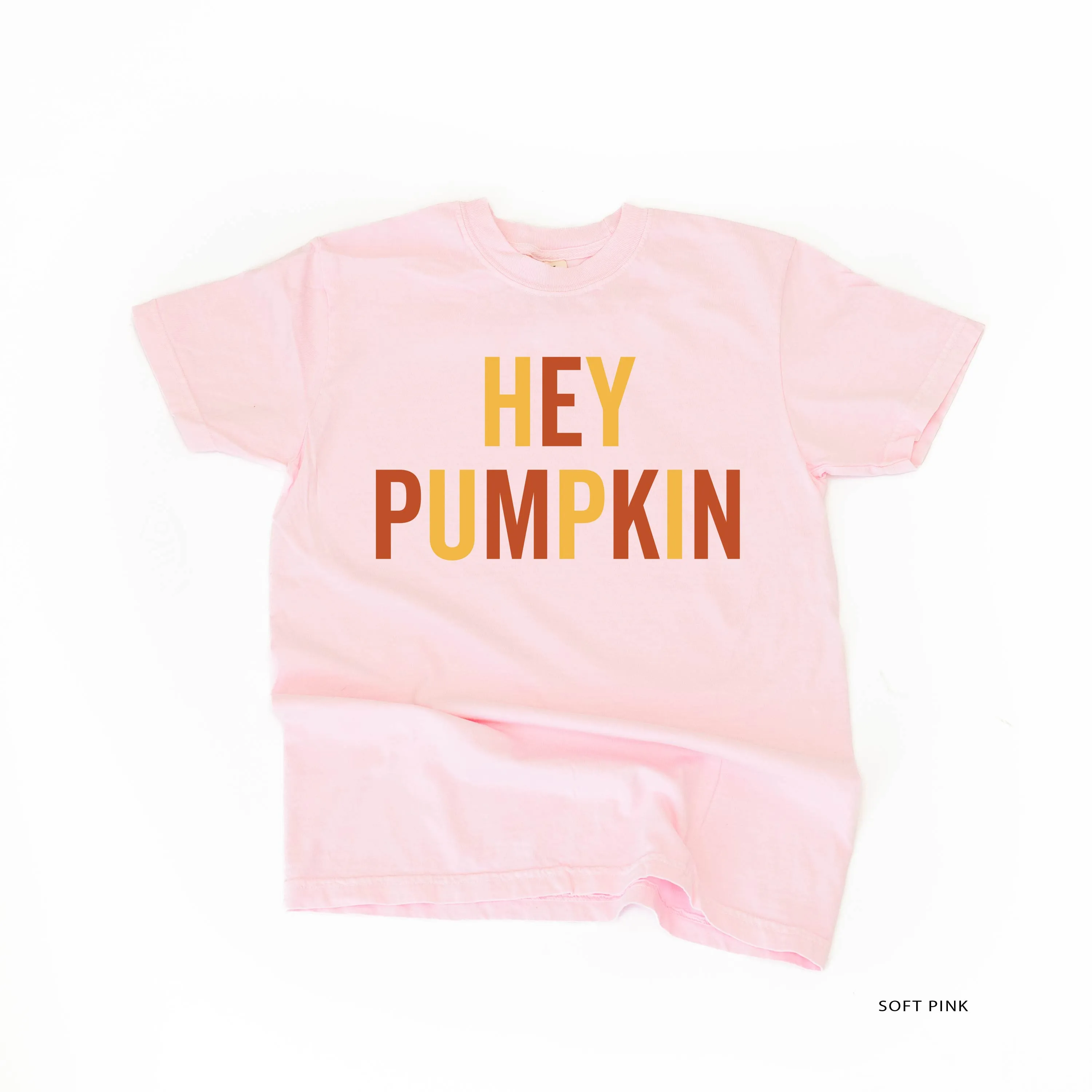 Hey Pumpkin - Block Font - SHORT SLEEVE COMFORT COLORS TEE