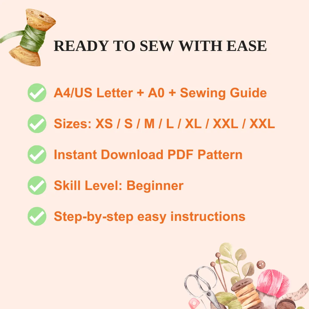 Hooded Coat PDF Sewing Pattern