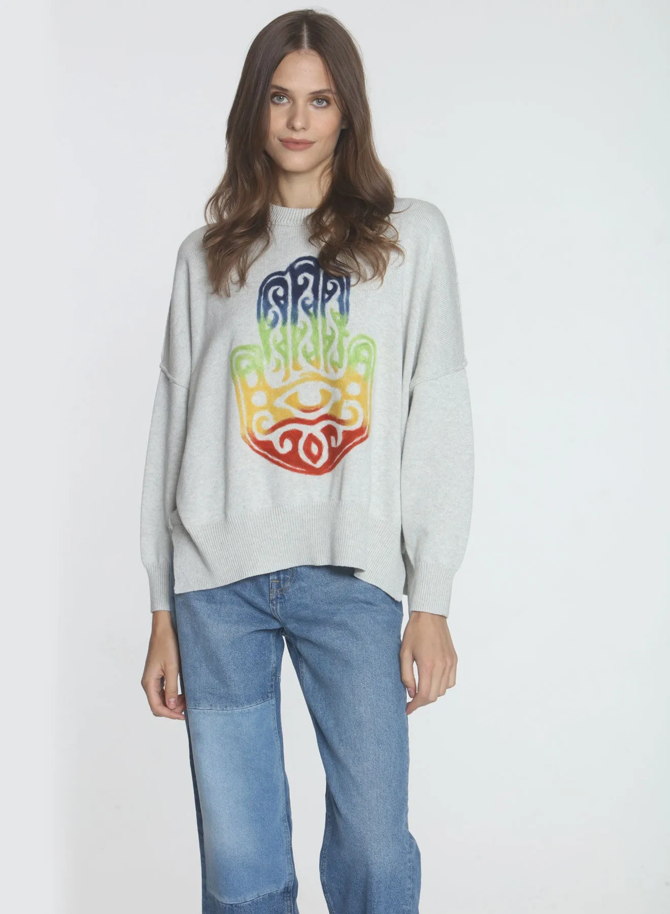 Karma Sweatshirt - Pumice Hand