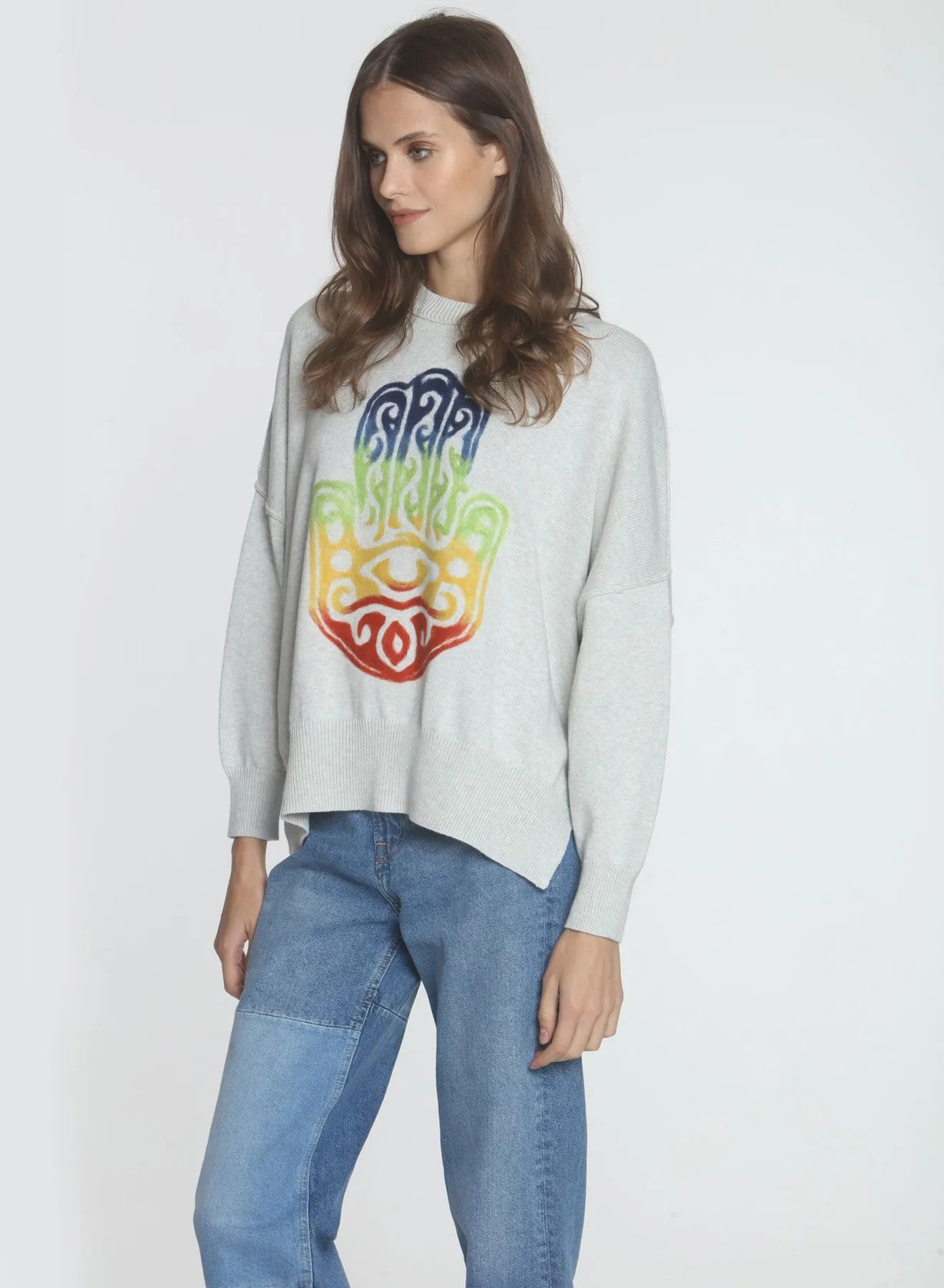 Karma Sweatshirt - Pumice Hand