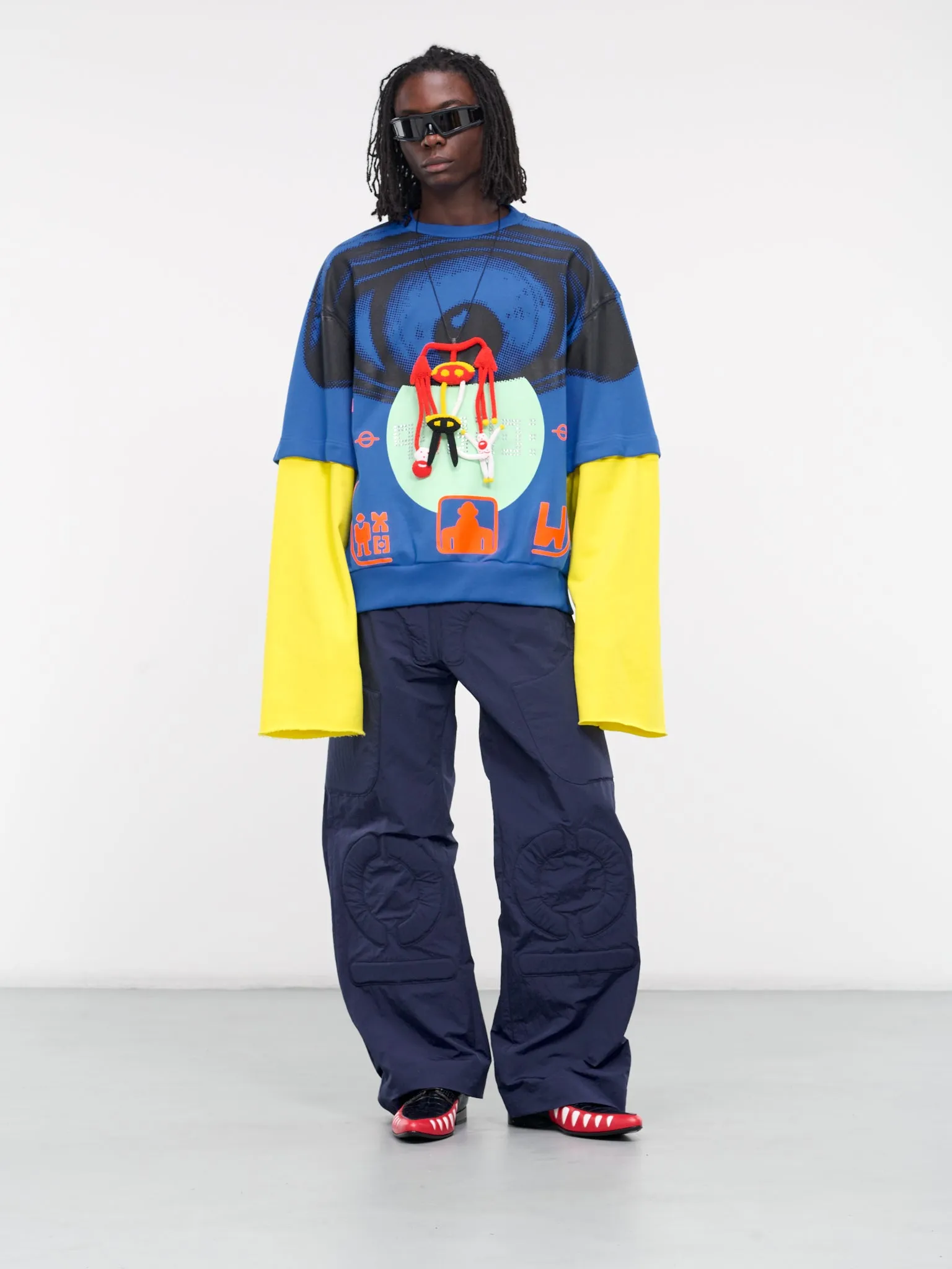 Peace Super Oversized Sweater (8030-PEACE-CC37-BLUE)