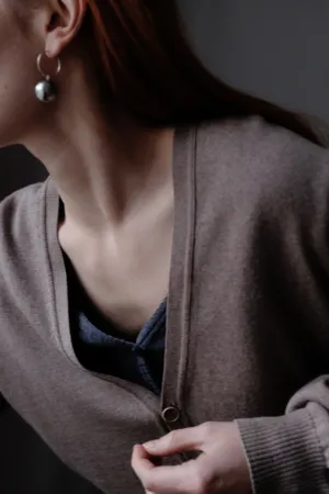 PURE WOOL NOUGAT OVERSIZE CARDIGAN SWEATER