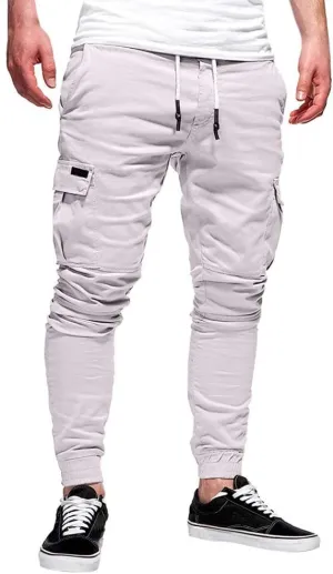 QWENTMTNTY Cargo Pants for Men Slim Fit Casual Cotton Skinny Joggers Big and Tall Hiking Athletic Gym Workout Sweatpants
