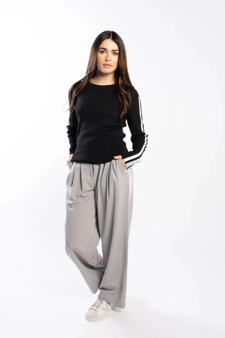 Racer Sweater - Black / Pearl / Silver