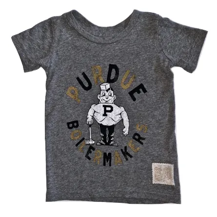 Retro Brand - Boys Vintage Purdue Pete Tee in Heather Grey