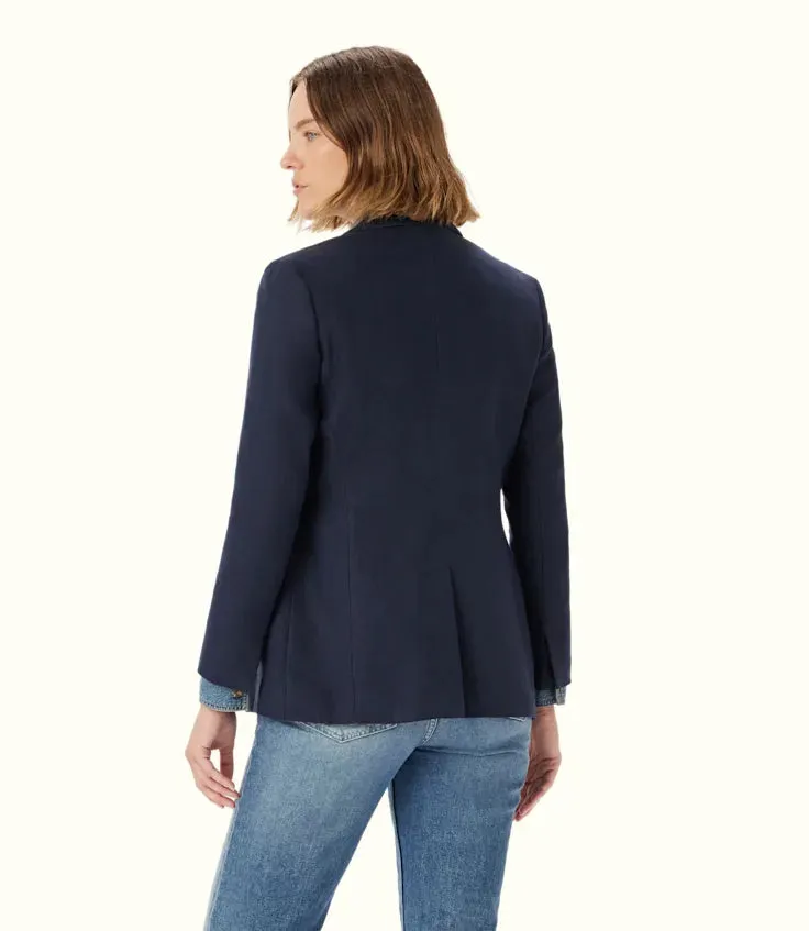 R.M.Willams Daylesford Linen Blazer Navy