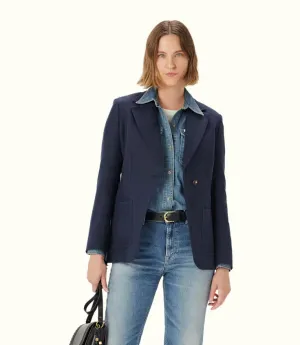 R.M.Willams Daylesford Linen Blazer Navy