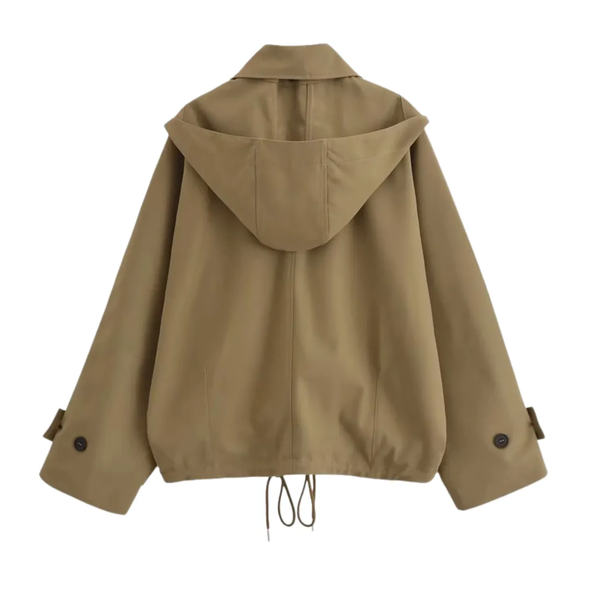 Stylish Hooded Jacket with Adjustable Hem