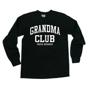 Varsity Style - GRANDMA Club - Proud Member - LONG SLEEVE COMFORT COLORS TEE