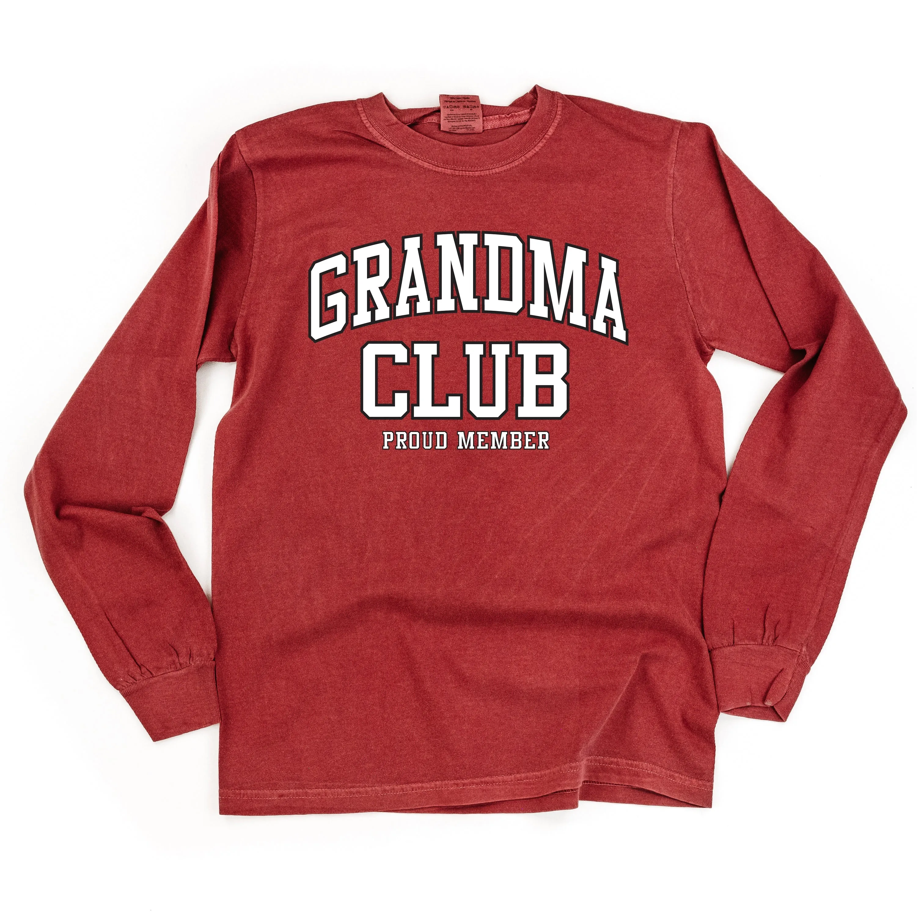 Varsity Style - GRANDMA Club - Proud Member - LONG SLEEVE COMFORT COLORS TEE