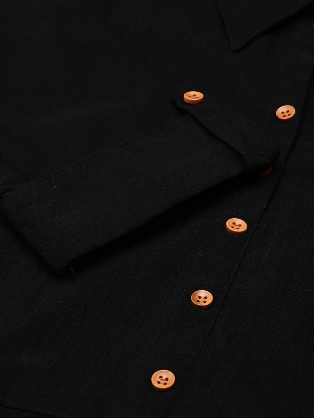 Women Black Short Sleeve Shirt Dress