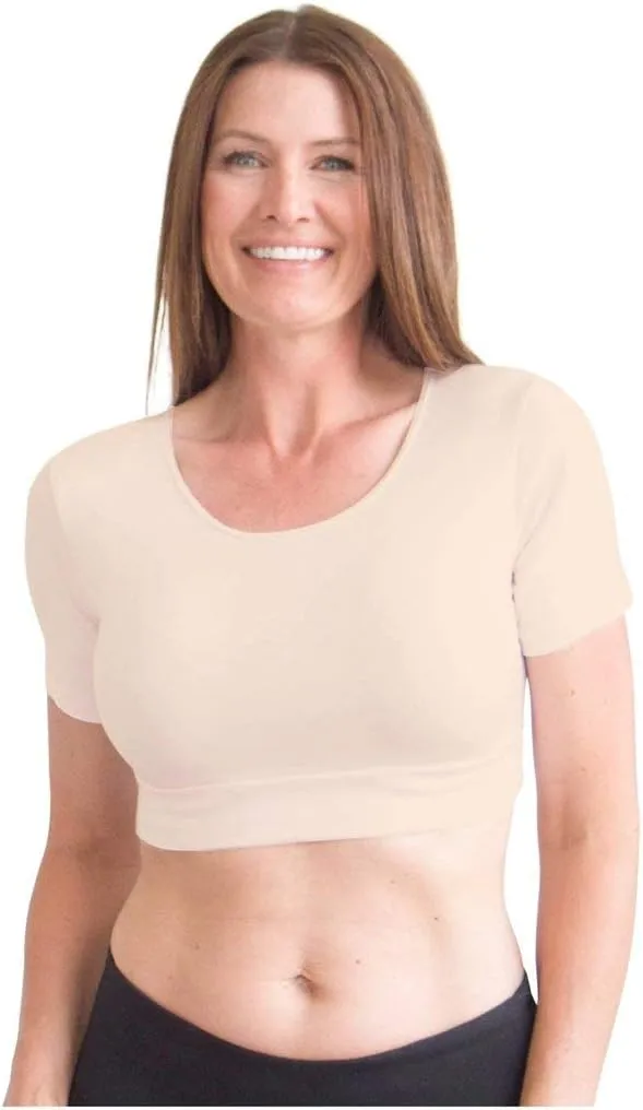 Women Tank Top Boyfriend Tee HALFTEE Half Sleeve Layering Crop Undershirt for Women & Teens XS-3X