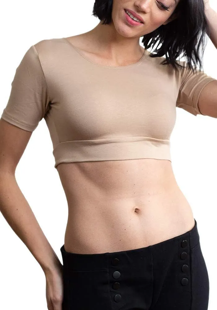 Women Tank Top Boyfriend Tee HALFTEE Half Sleeve Layering Crop Undershirt for Women & Teens XS-3X