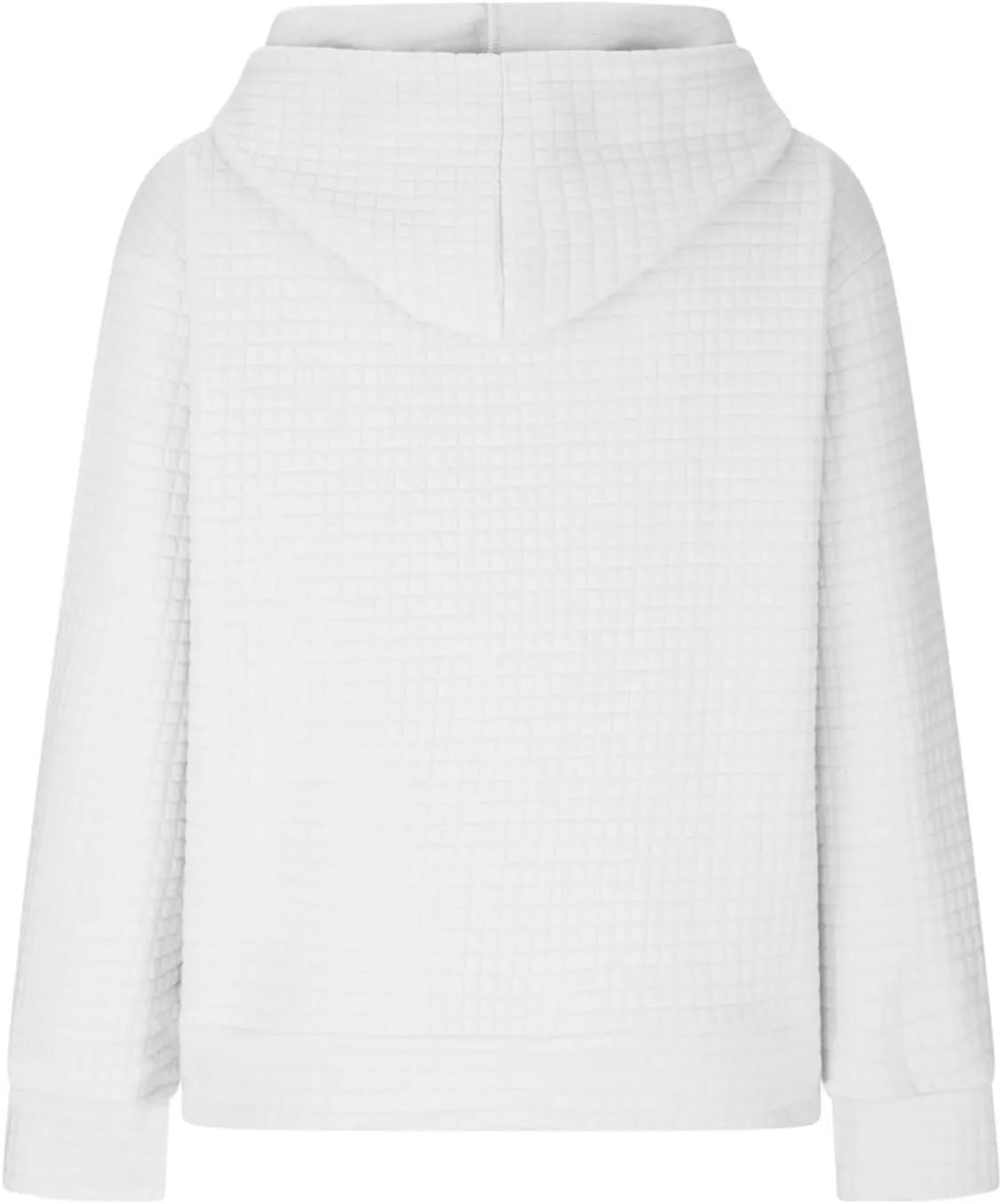 Womens Hoodies Pullover Quilted Long Sleeve Knit Oversized Sweatshirt Fall Drawstring Hooded Sweatshirts with Pocket
